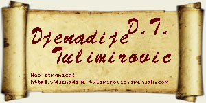 Đenadije Tulimirović vizit kartica